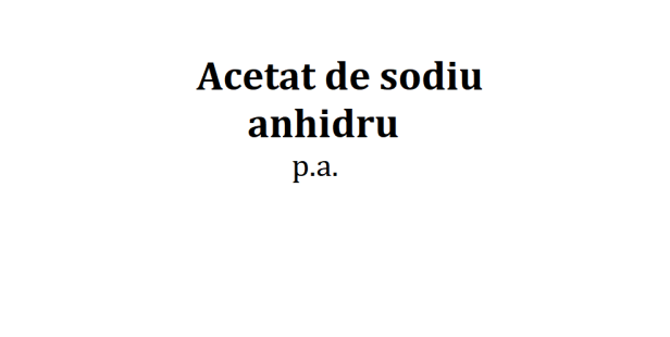 Acetat de sodiu anhidru p.a.