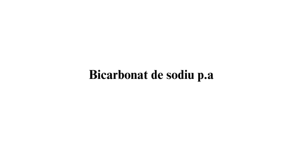 Bicarbonat de sodiu p.a.